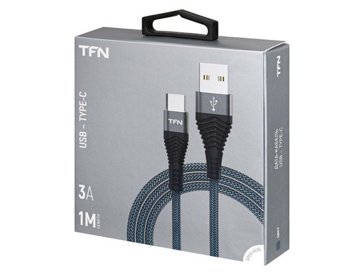 Кабель TFN TypeC forza 1.0m graphite TFN-CFZUSBCUSB1MGR
